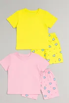 Hosiery Cotton Printed Clothings Set for Girls 