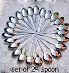 Stainless Steel Table Spoon Set (Silver, Pack of 24)
