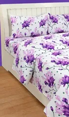 Printed Double Bedsheet with 2 Pillow Covers 