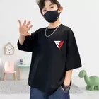 Round Neck Printed T-Shirt for Boys (Black, 6-7 Years)