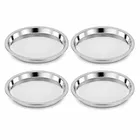 SimpleHome Steel Snack Plate 6 Inch Combo Set of 4