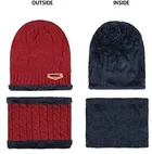 Woolen Cap with Neck Warmer for Kids 