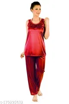 Satin Nightsuit Set for Women 