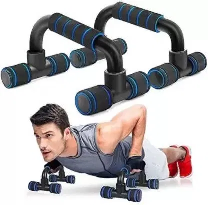 AJRO DEAL PUSH UP BAR-BLUE Portable, Strength Training Made Easy (Pack of 1)