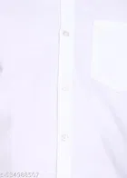 Cotton Blend Solid Shirt for Men, White 