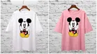 Cotton Blend T-shirt for Women, Pink & White, Pack of 2 