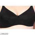 Cotton Blend Solid Bra for Women & Girls, Multicolour, Pack of 3 