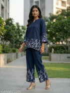 Printed Rayon A-line Kurta Set for Women 