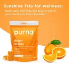 Purna Gummies Vitamin C Orange & Zinc for Adults & Kids, Immunity Boost, Skincare, Veg Gummy 