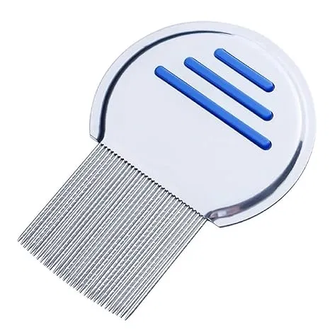 Lice Remover Comb For Women And Kids Stainless Steel Lice Terminator Fine Egg Nit Lice Egg Removal Comb For Women Lice Comb Hair Women Scalp Louse And Eggs Remover, pack of 1