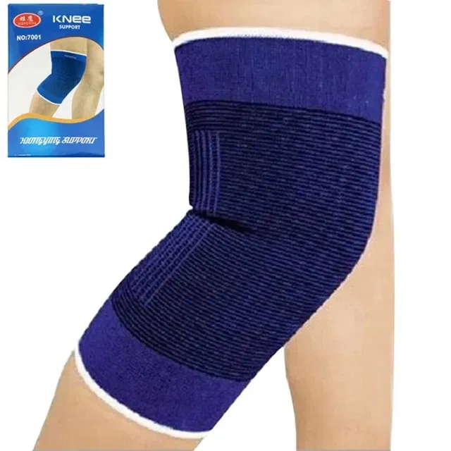 Polyester Solid Knee Sleeves for Women (Blue, Set of 1)