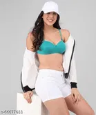 Cotton Blend Solid Padded Bra for Women 