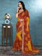 Georgette Bandhini Saree for Women 