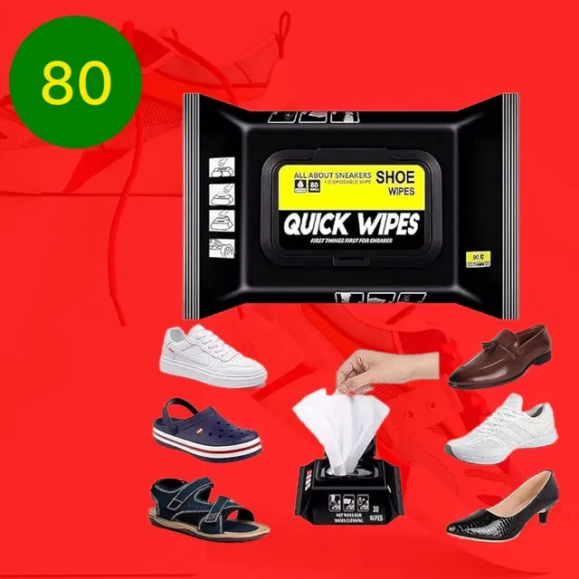 80 Pcs Shoe Wipes (Set of 1)