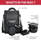 Mumma's Life Stainless Steel Lunch Box, Black