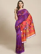 Mysore Silk Printed Saree for Women 