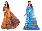 Women's Printed Saree with Unstitched Blouse 