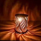 Metal Decorative Electric Moroccan-Style Oil Burner with Oil 