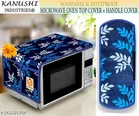 KANUSHI Industries® Microwave / Oven Top Cover With 4 Utility Pockets + 1 Pc Handle Cover 