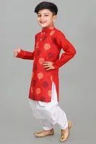 Cotton Printed Kurta with Patiyala Set for Boys 