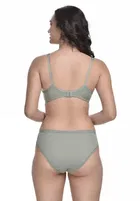 Cotton Solid Lingerie Set for Women, Multicolor, Pack of 3 