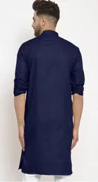 Full Sleeves Solid Kurta with Payjama for Men 