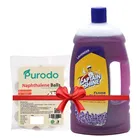 Captain Shine Floor Cleaner 1 L (Lavender) + Purodo Napthalene Balls 100 g