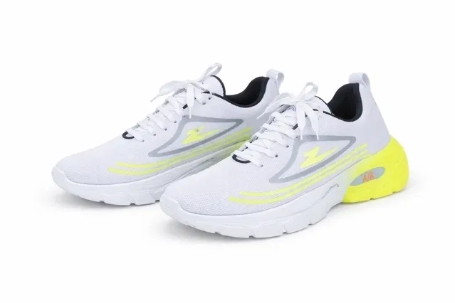 Sports Shoes for Men (White & Yellow, 6)