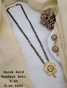Alloy Mangalsutra with Earrings for Women (Gold, Set of 1)