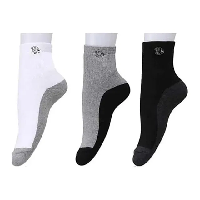 Solid Socks for Men & Women (Multicolor) (Set of 3)