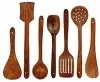 Wooden Spatula Kitchen Tools Set (Brown, Set of 7)