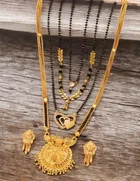 Combo of 4 Pcs Mangalsutras with Earrings Set for Women 