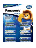 Panasonic EVOLTA premium Alkaline AA Battery,, Pack of 6