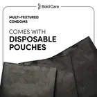 Bold Care Multi-Textured Condoms, Ribbed, Dotted & Contoured, Lubricated, 10 Pcs