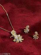 Alloy Necklace with Earrings for Women 