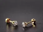 Gold Plated Alloy Nosepins for Women, Gold, Pack of 2