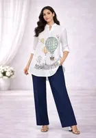 Stylish Printed Kurta Palazzo Set for Women 