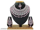 Pink Bridal Choker Jewellery Set for Women 