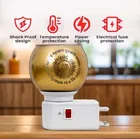 Glass Electric Camphor Diffuser & Ganesh Ji Om Aroma Burner Night Lamp and Wooden swastik Kapoor Dani 