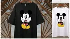 Cotton Blend Printed T-Shirt for Women, Black & White, Pack of 2 