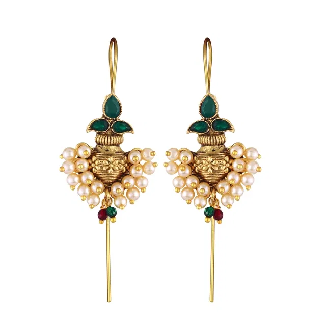 Brass Gold Plated Earcuffs for Women (Gold, Set of 1)
