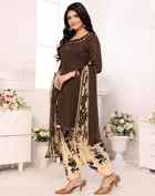 Punjabi Floral Unstitched Suit for Women 