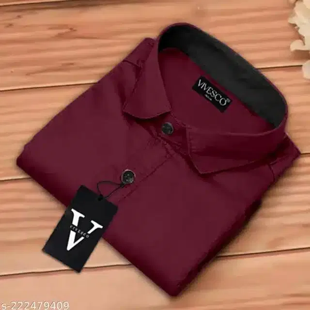 Full Sleeves Shirt for Men (Maroon, XL)