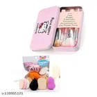 Combo of 7 Pcs Makeup Brushes & 6 Pcs Blenders (Multicolor, Set of 2)