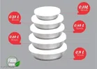 Stainless steel with white plastic lid for storing and serving food Containers, Set of 5 PC