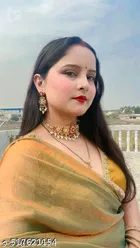 Chiffon Zari Woven Saree For Women, Yellow