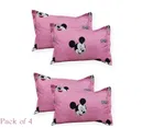 Grover Mickey Pillow Covers Pack of 4 Pink Mickey