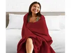 Solid Polar Fleece Blanket Red 