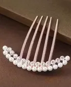 Pearl Metal Hair Clips for Women, Gold