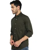 Cotton Blend Full Sleeves Solid Shirt for Men 